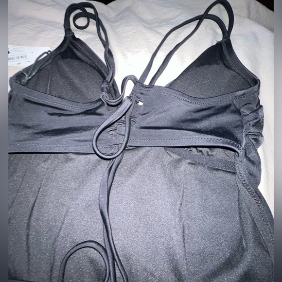 NWT Shade & Shore Women's 1pc Swimsuit tie back adjustable-medium - Picture 9 of 13